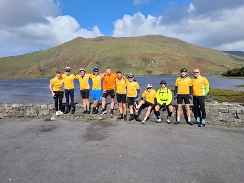 The team take in the Galway sunshine as they make their way to Cong.